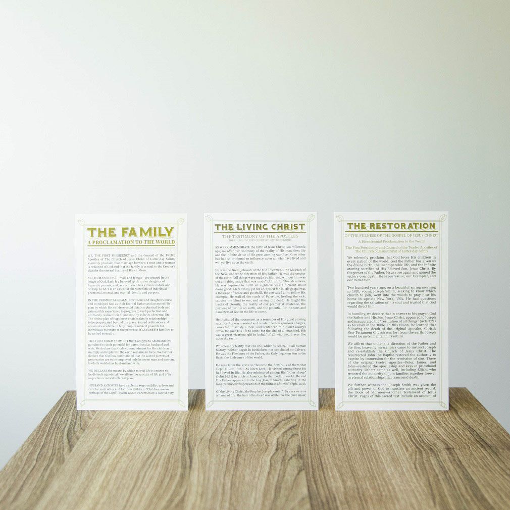 Church Proclamation Bookmark Set - LDP-BKMKS-326-327-342