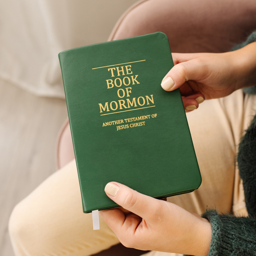 Hand-Bound Genuine Leather Book of Mormon - Emerald Green - LDP-HB-BOM-EGN