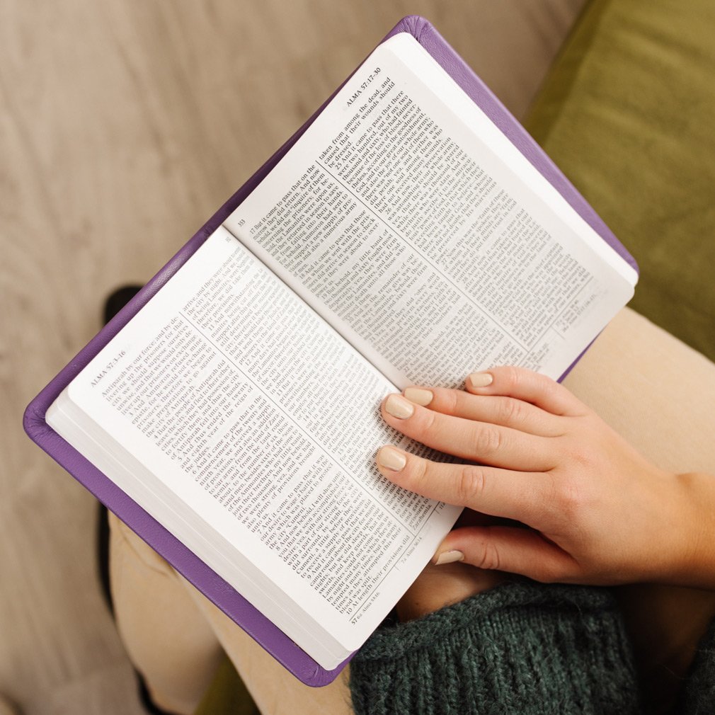 Hand-Bound Genuine Leather Book of Mormon - Lilac - LDP-HB-BOM-LLC