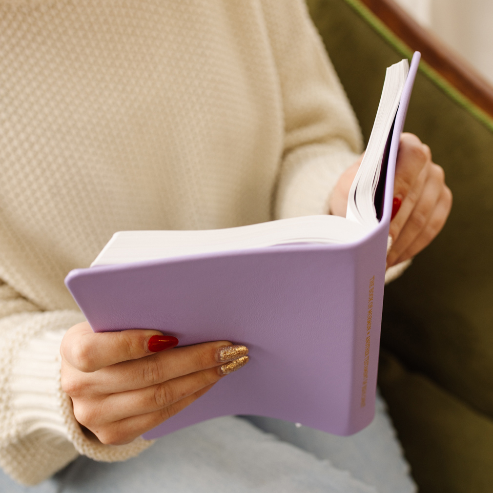 Hand-Bound Genuine Leather Book of Mormon - Lavender - LDP-HB-BOM-LVD