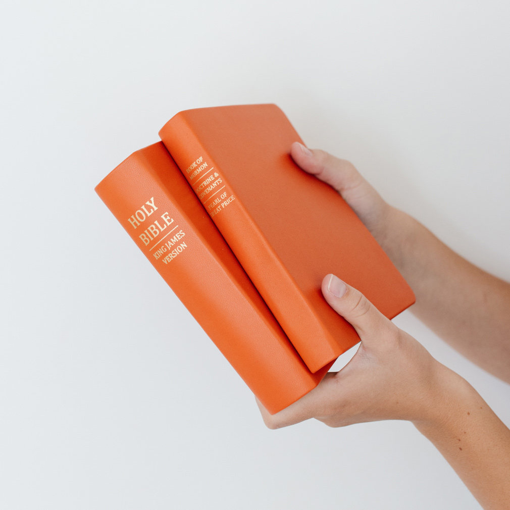 Hand-Bound Genuine Leather Bible - Marigold Orange - LDP-HB-RB-MGO