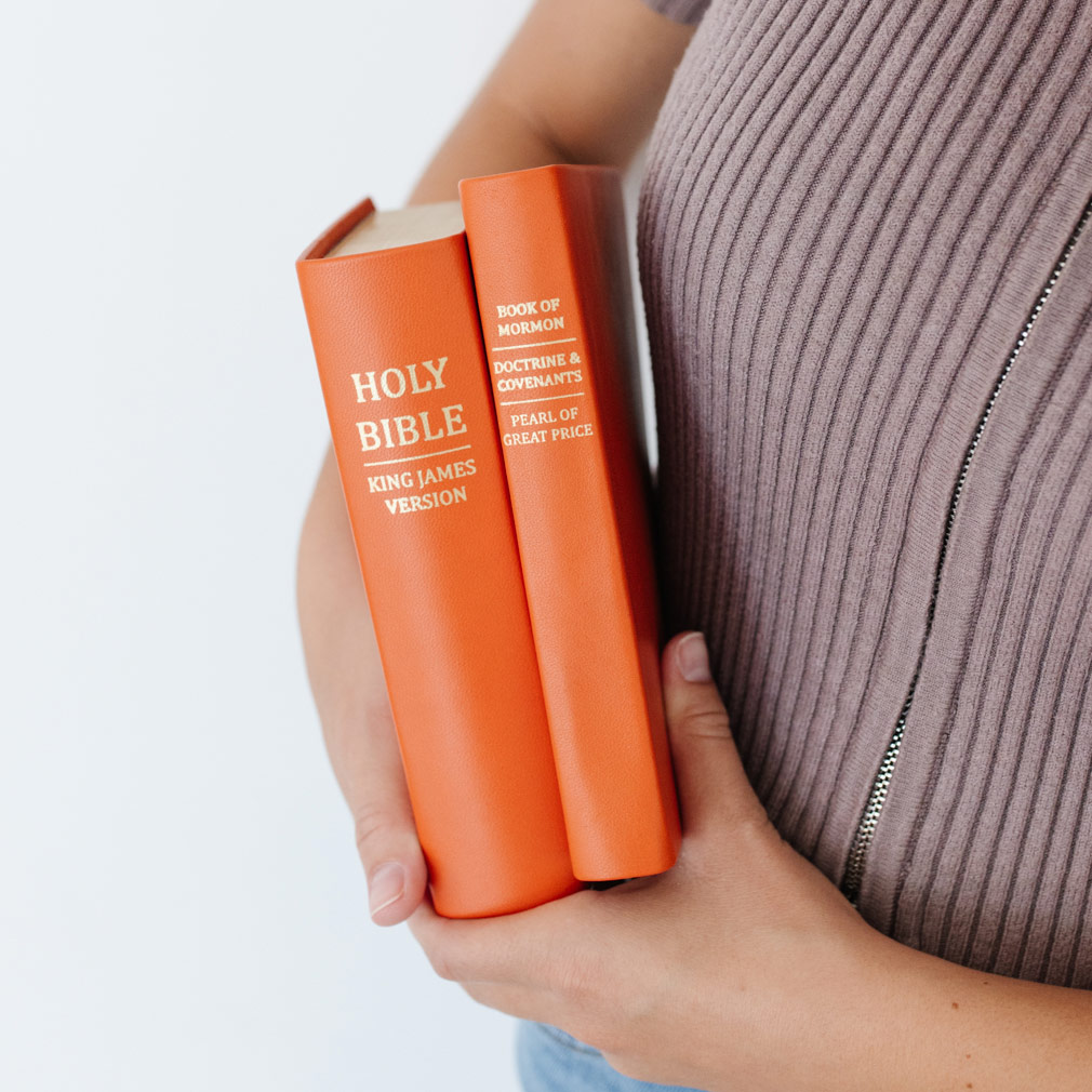 Hand-Bound Genuine Leather Bible - Marigold Orange - LDP-HB-RB-MGO