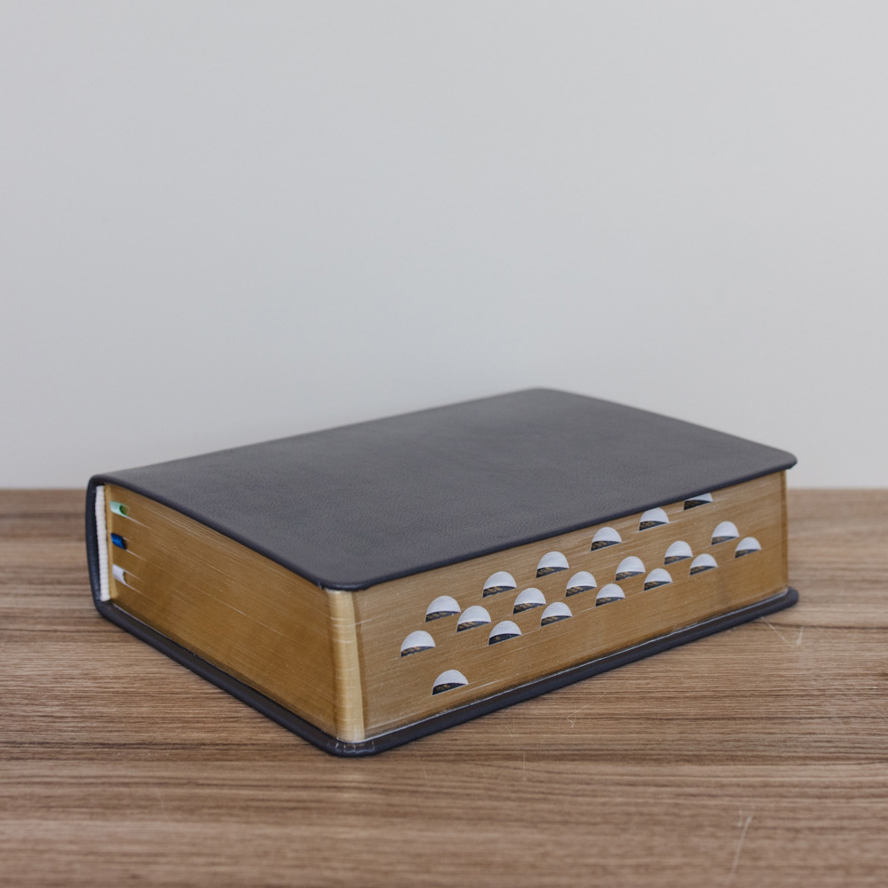 Hand-Bound Genuine Leather Bible - Navy Blue - LDP-HB-RB-NBL