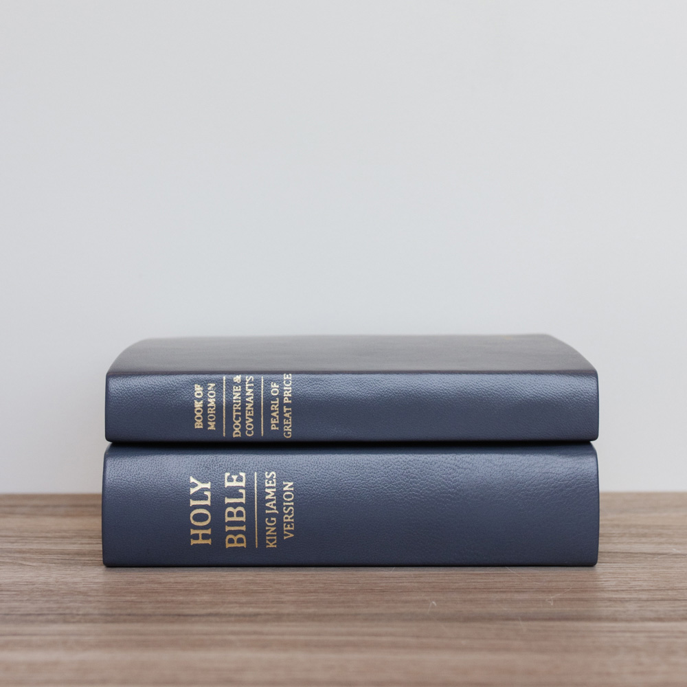 Hand-Bound Genuine Leather Bible - Navy Blue - LDP-HB-RB-NBL