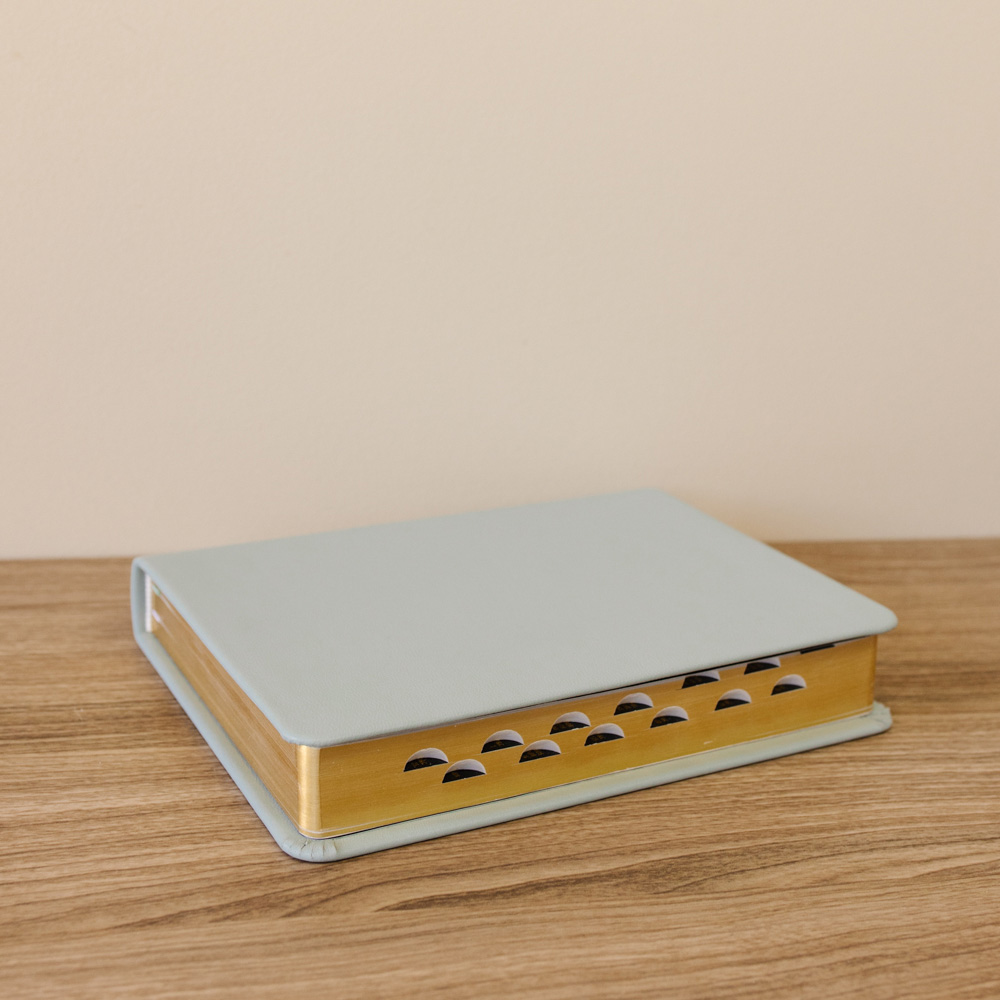 Hand-Bound Genuine Leather Triple - Baby Blue - LDP-HB-RT-BBL