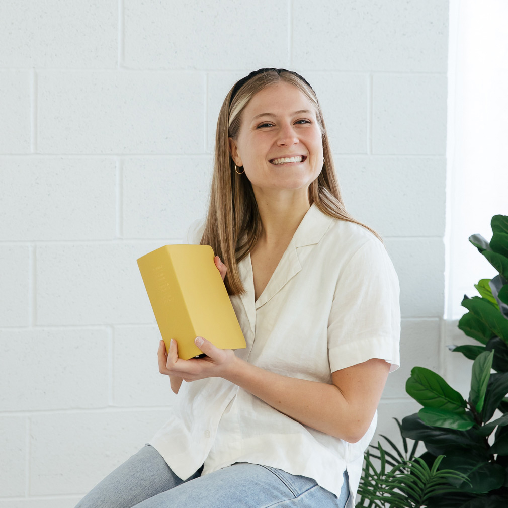 Hand-Bound Genuine Leather Quad - Buttercup Yellow - LDP-HB-RQ-BCY