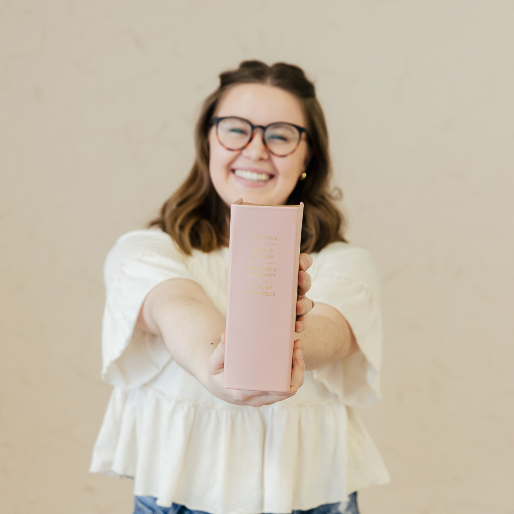 Pre-Made Hand-Bound Genuine Leather Quad - Blush Pink - LDP-HB-RQ-BPK-PM