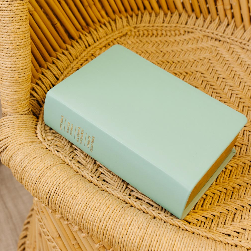 Large Hand-Bound Genuine Leather Quad - Light Turquoise - LDP-HB-LQ-LTQ