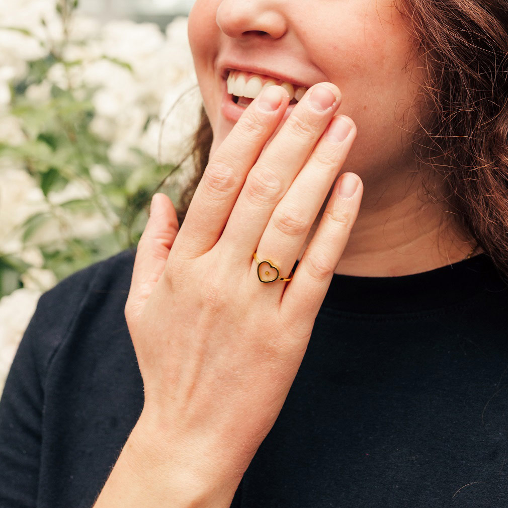 Heart Mustard Seed Ring - LDP-MSR-HRT
