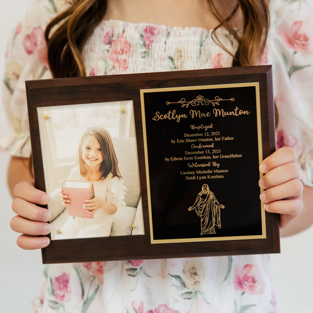 Girl's Baptism Plaque - LDP-BAPTPLQ-GRL