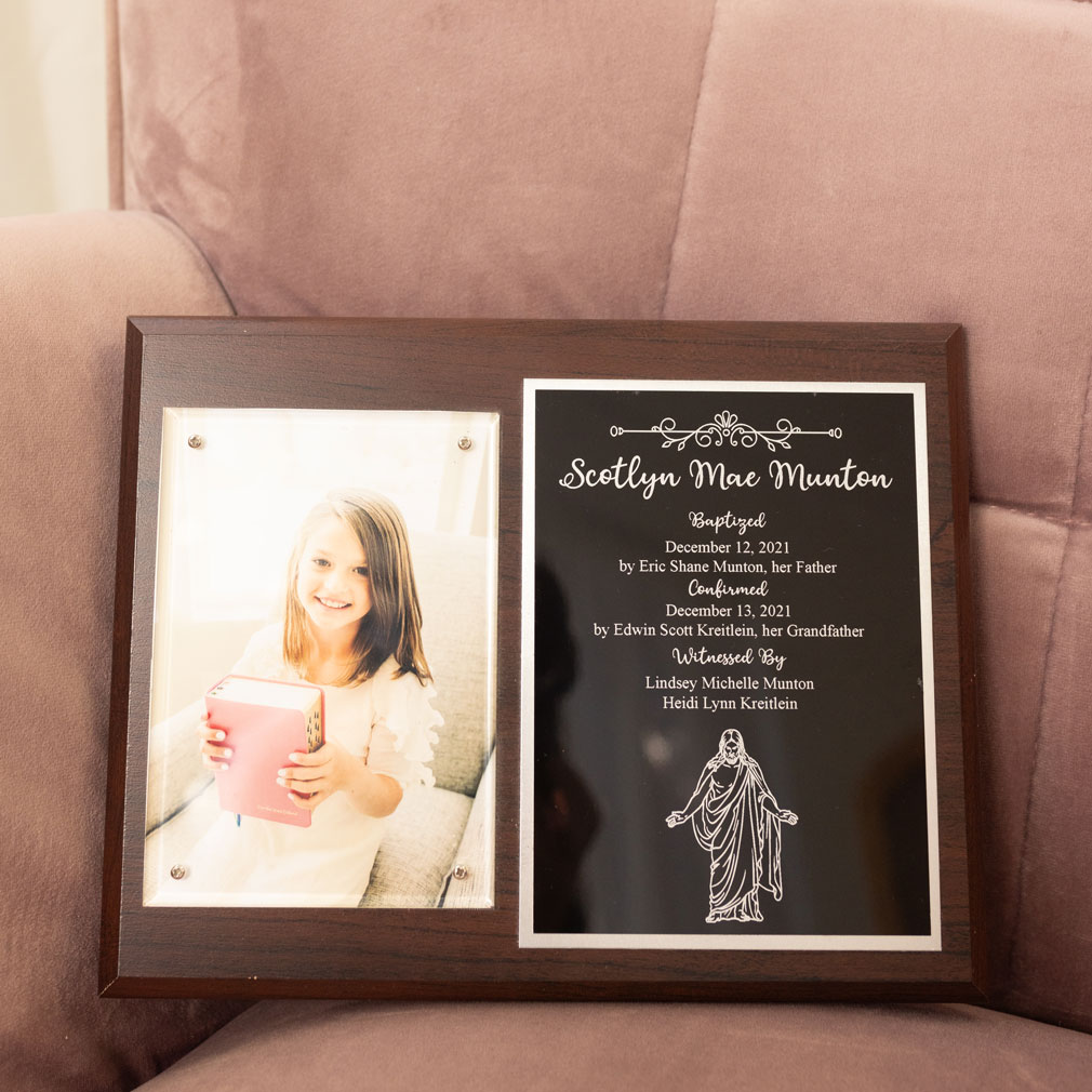 Girl's Baptism Plaque - LDP-BAPTPLQ-GRL