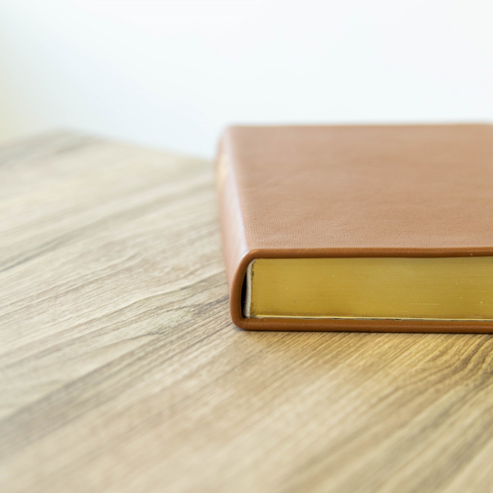Pre-Made Hand-Bound Genuine Leather Triple - Caramel Brown - LDP-HB-RT-CBR-PM