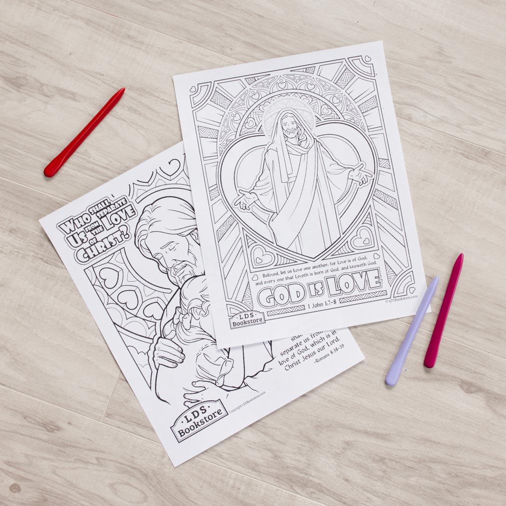 The Love of Christ Coloring Page - Digital Download - LDPD-PBL-COLOR-ROMANS8