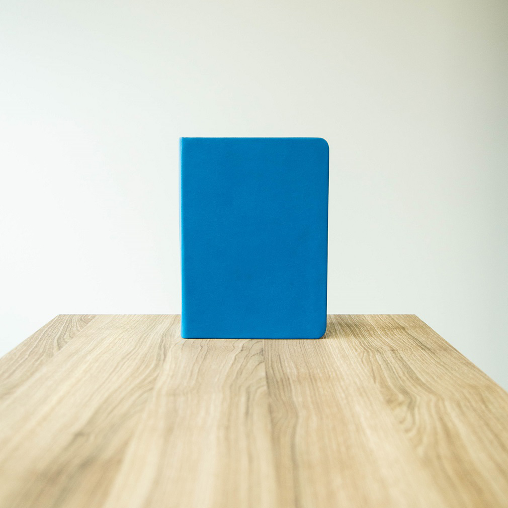 Pre-Made Hand-Bound Genuine Leather Quad - Aqua Blue - LDP-HB-RQ-ABL-PM