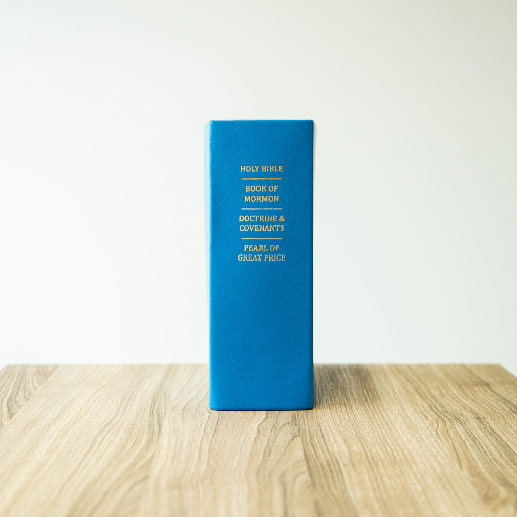 Pre-Made Hand-Bound Genuine Leather Quad - Aqua Blue - LDP-HB-RQ-ABL-PM