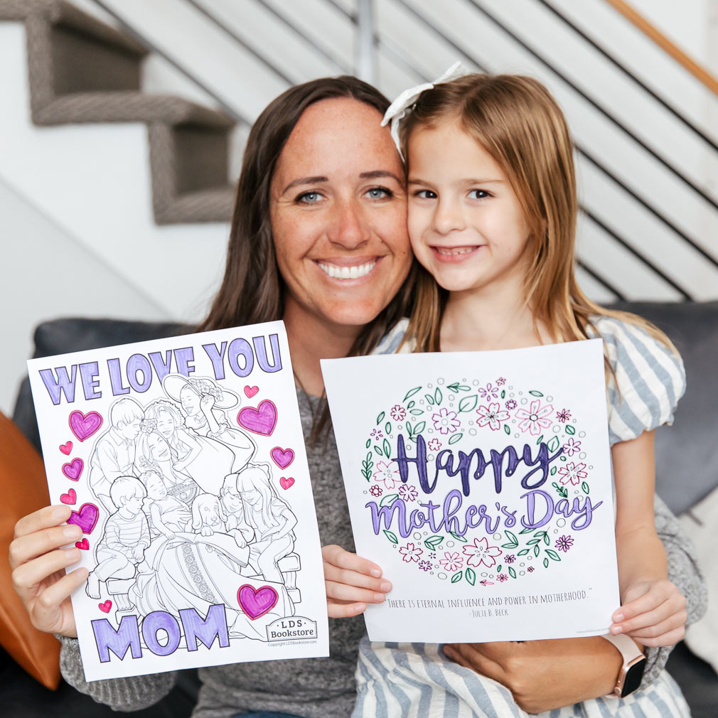 Happy Mother's Day Coloring Page - Digital Download - LDPD-COLOR-MOM19