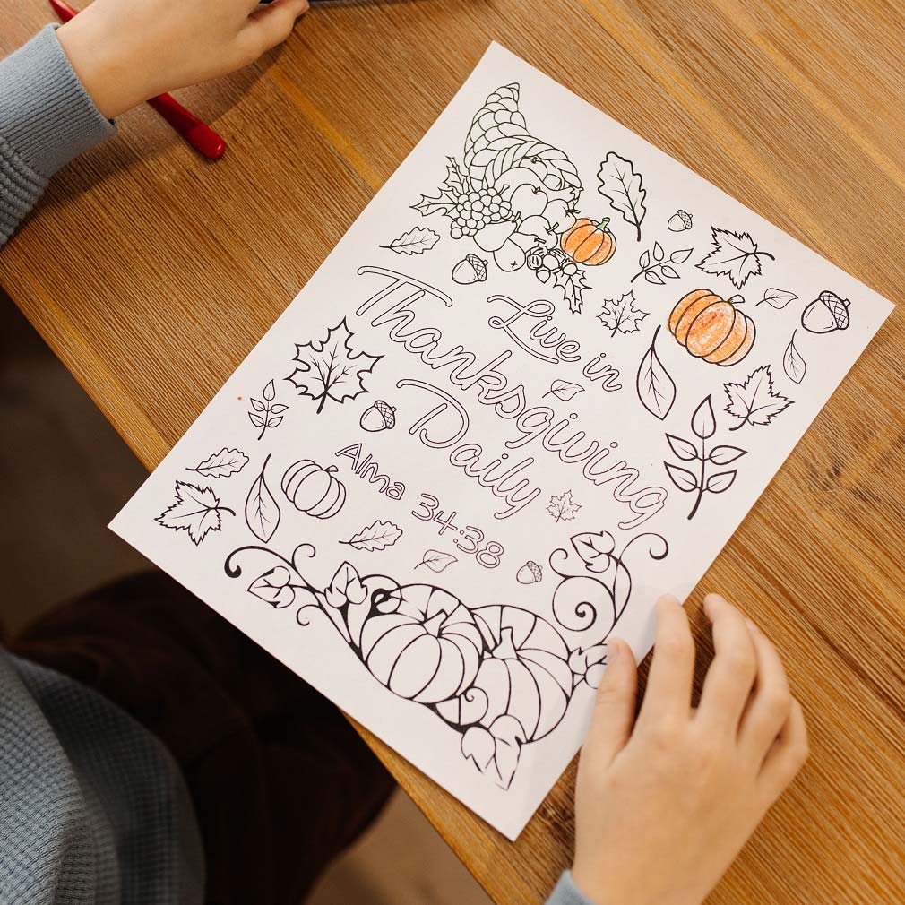 Live in Thanksgiving Daily Coloring Page - Digital Download - LDPD-COLOR-THNKS18