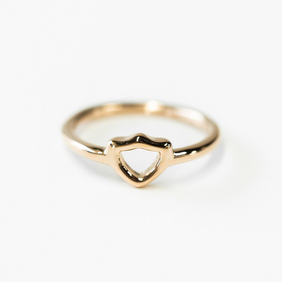 Open Shield CTR Ring - Rose Gold - LDP-RNGOS55