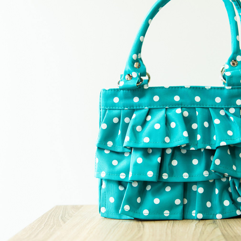 Teal Polka Dot Ruffle Scripture Case - BM-ANGELA-TEAL