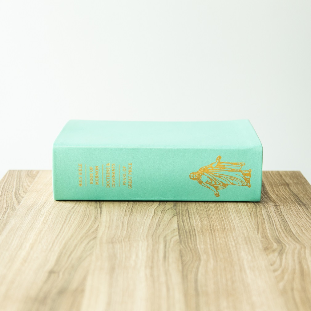 Large Hand-Bound Genuine Leather Quad - Light Turquoise - LDP-HB-LQ-LTQ