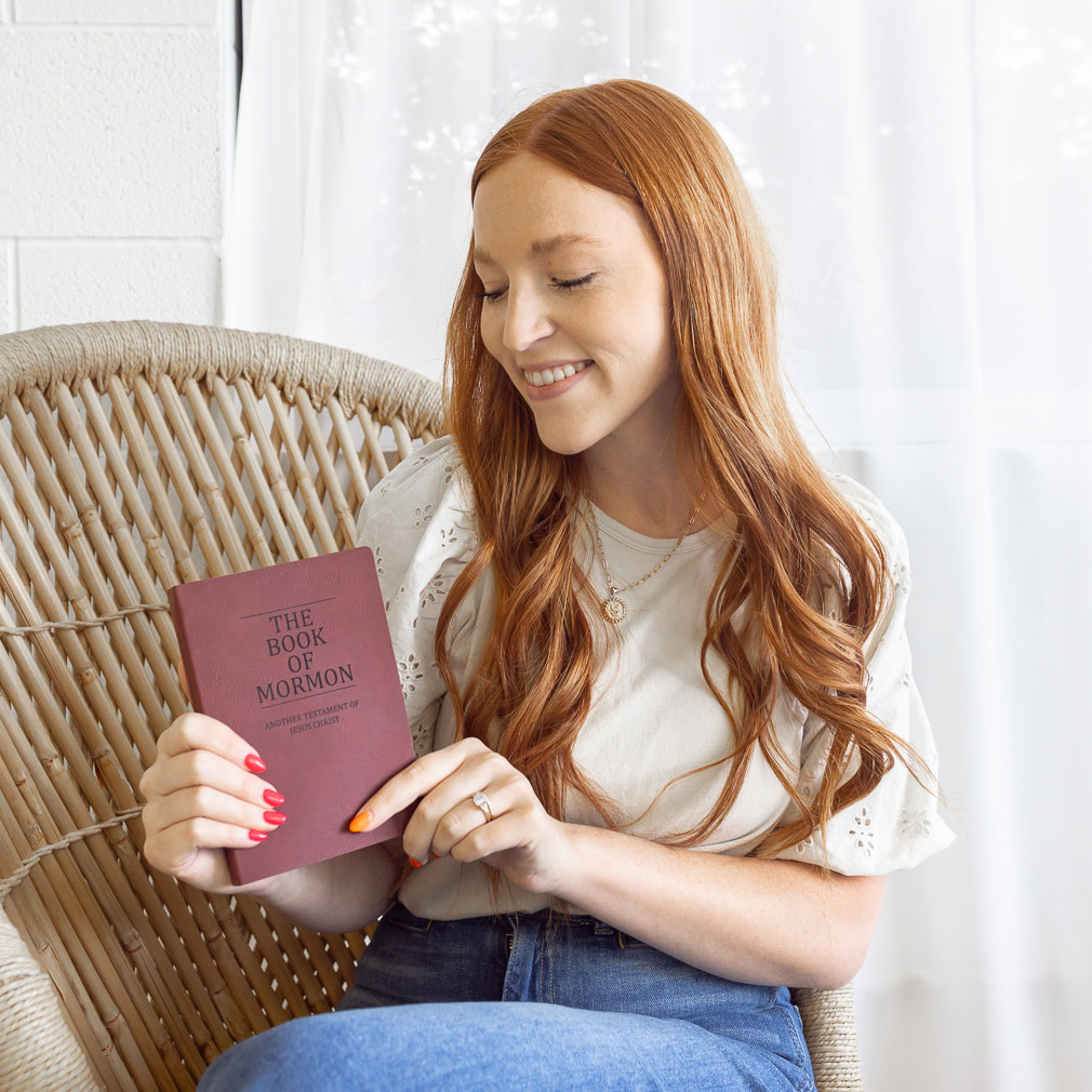 Leatherette Book of Mormon - Burgundy - LDP-LSC-BOM-B-BURG