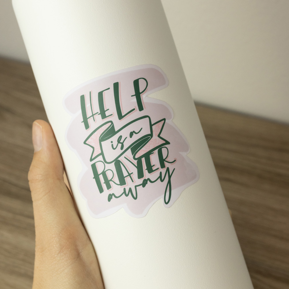 Help is a Prayer Away Vinyl Sticker - LDP-VS-HPA