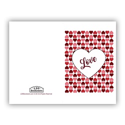 Heart Grid Valentines Day Card - Digital Download valentines day printable card, lds valentines day card, valentines day printable, lds valentines day printable card