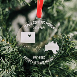 Two Mission Ornament - Acrylic