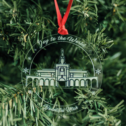 Bountiful Temple Ornament - Acrylic bountiful temple ornament, lds bountiful temple, bountiful temple decor, lds temple ornament, christmas ornament, christmas gifts, lds christmas gifts, lds decor, lds temple decor, mormon gifts, 