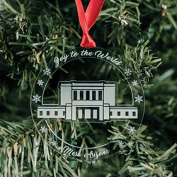 Mesa Temple Ornament - Acrylic mesa arizona temple, mesa arizona temple decor, mesa arizona temple ornament, lds temple ornament, lds christmas gifts, lds christmas decor, lds gifts, 