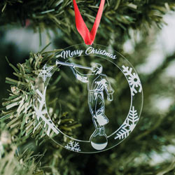 Circle Angel Moroni Ornament - Acrylic