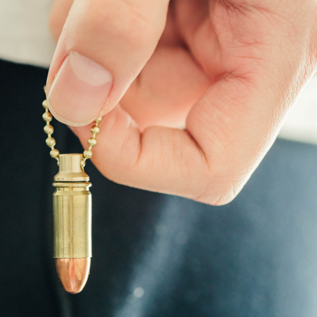 9mm Bullet Oil Vial Keychain - GTD-9MMVIAL