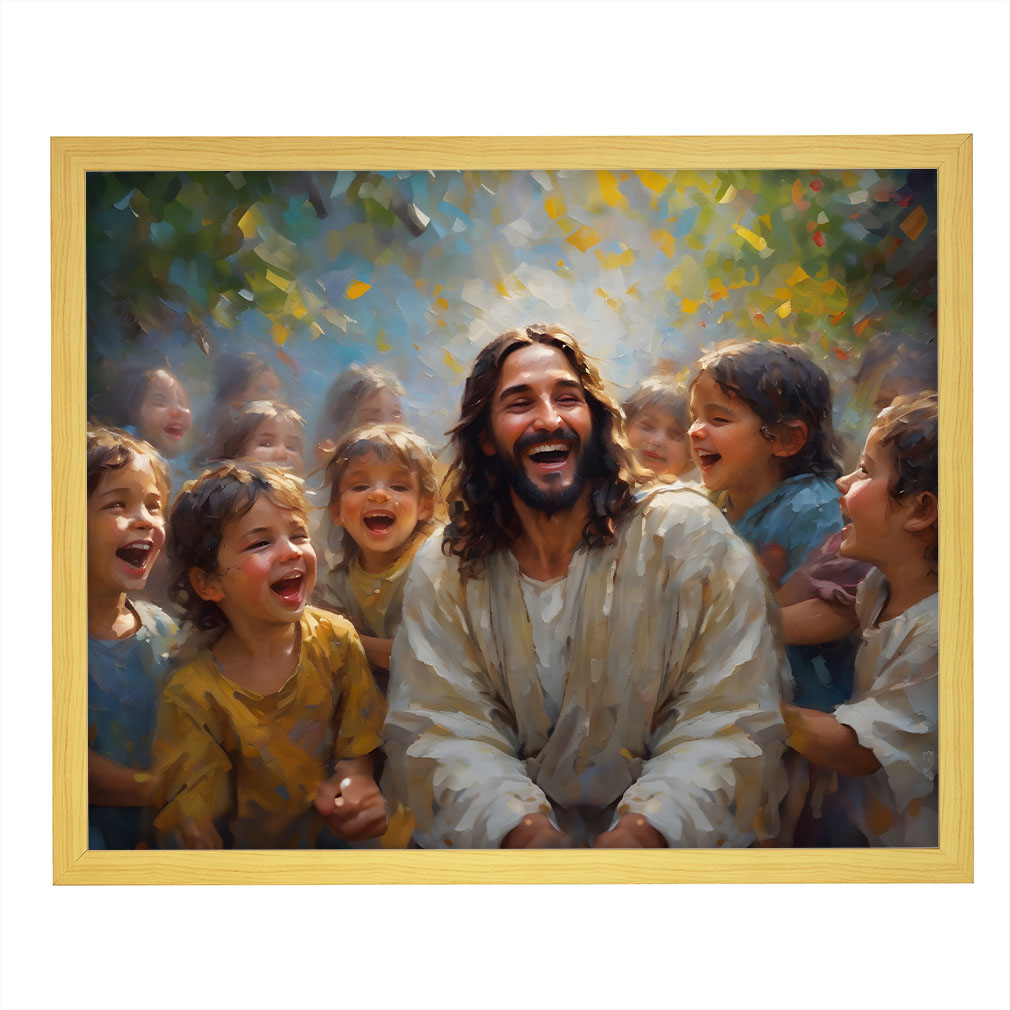 Jesus Loved the Little Children - Framed/Unframed Wall Art - LDP-ART-DA-JLLC