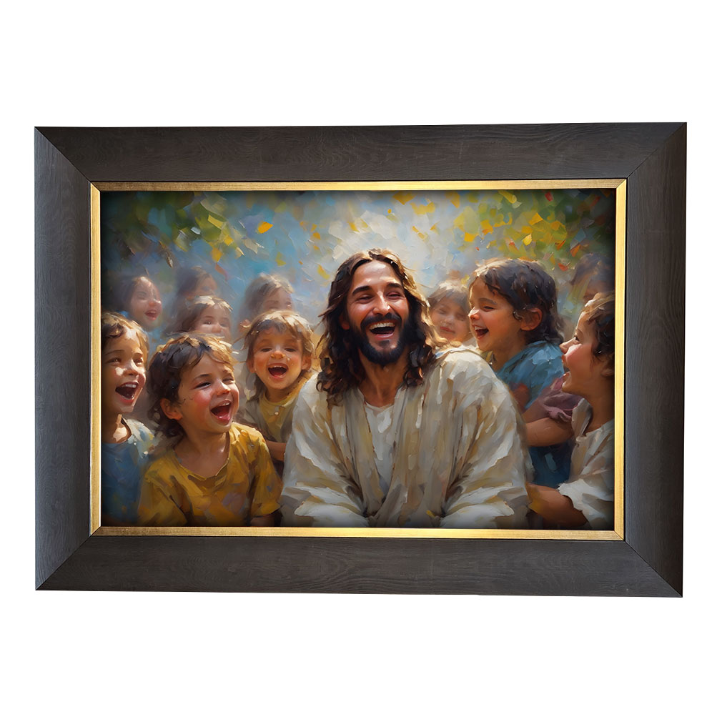 Jesus Loved the Little Children - Framed Wall Art - LDP-ART-DA-JLLC-BFCM