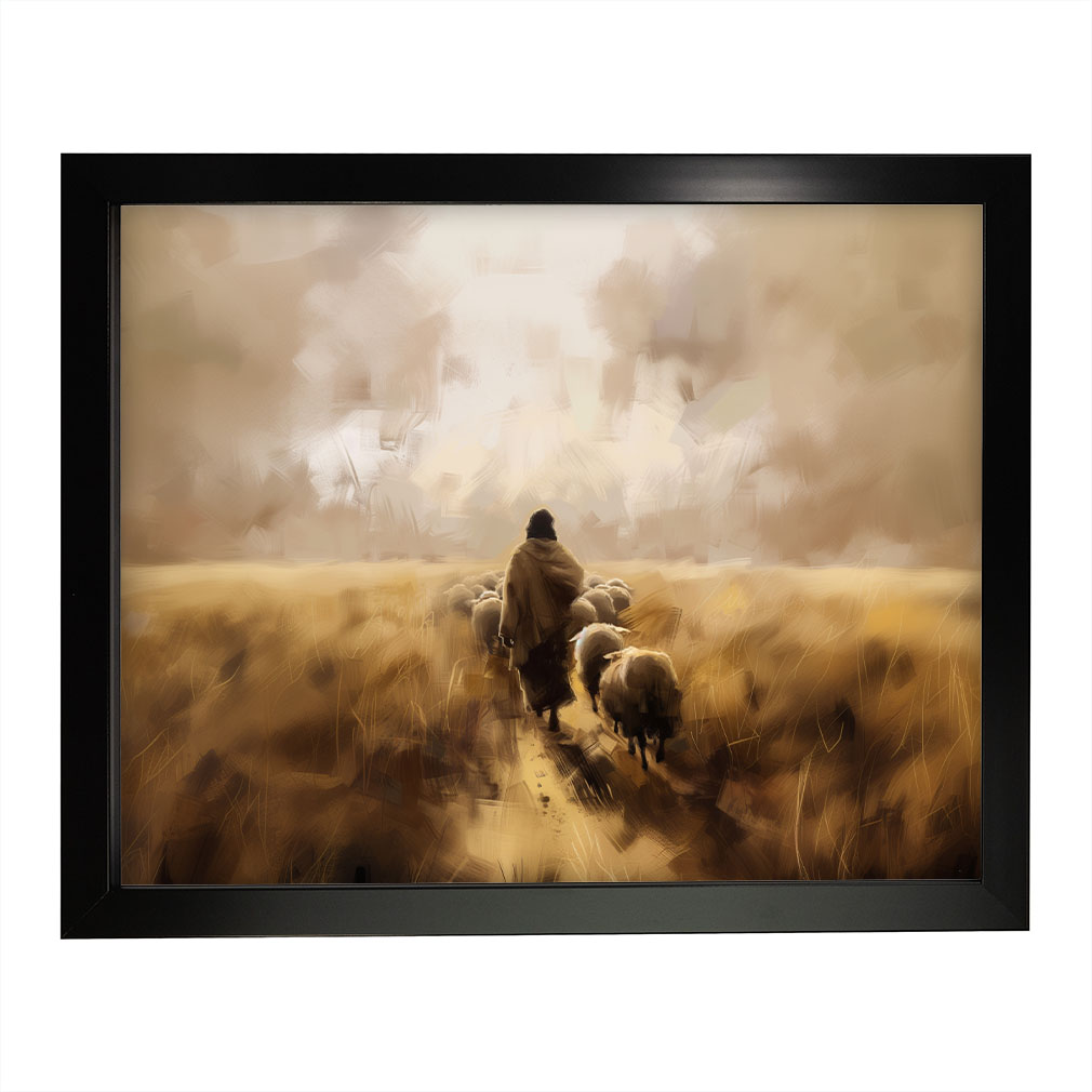 He Numbereth His Sheep - Framed/Unframed Wall Art - LDP-ART-DA-NHS