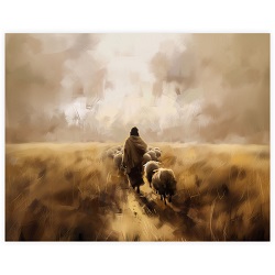 He Numbereth His Sheep - Framed/Unframed Wall Art