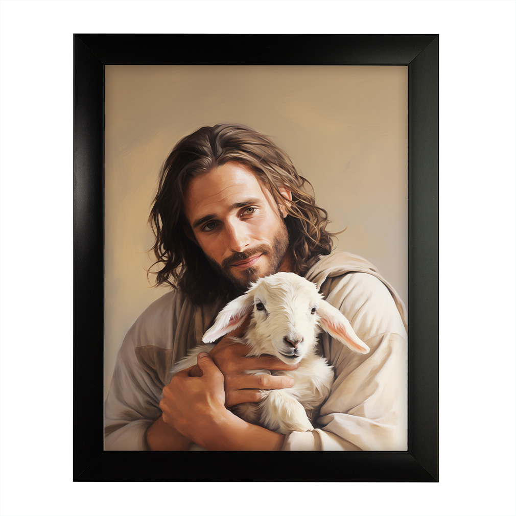 The Shepherd's Embrace - Framed/Unframed Wall Art - LDP-ART-DA-SE