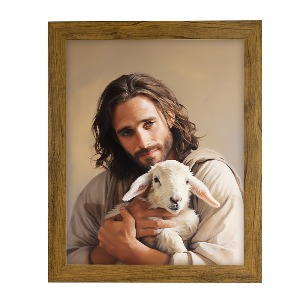 The Shepherd's Embrace - Framed/Unframed Wall Art - LDP-ART-DA-SE