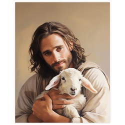The Shepherd's Embrace - Framed/Unframed Wall Art