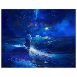 Wondrous Sovereign of the Sea - Framed/Unframed Wall Art lds art, jesus lds art, framed lds art, lds artwork, lds wall art, jesus christ lds art