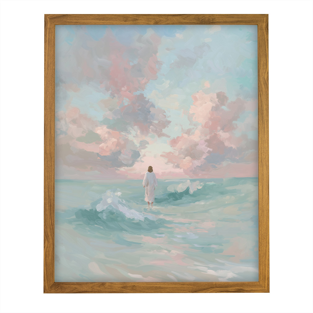 Where the Sea Meets Him - Framed/Unframed Wall Art - LDP-ART-DA-WTSMH