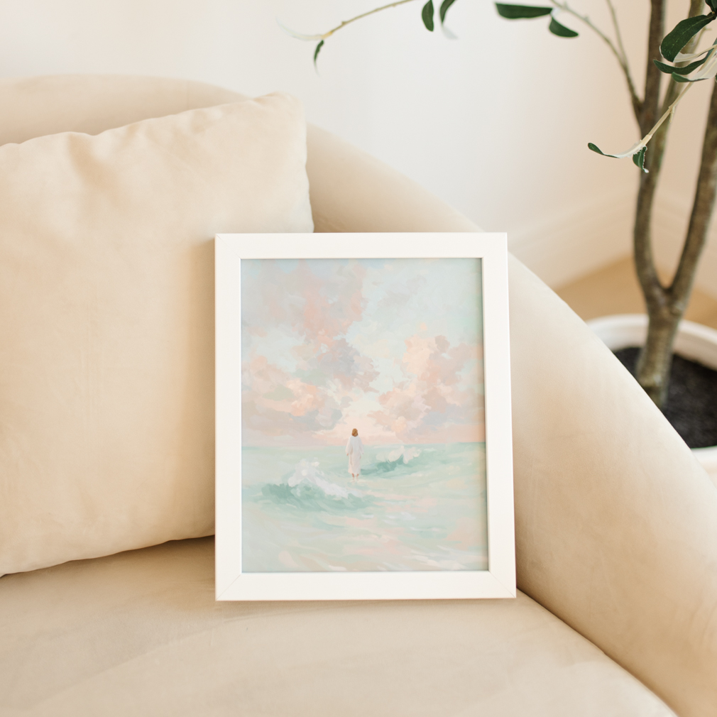 Where the Sea Meets Him - Framed/Unframed Wall Art - LDP-ART-DA-WTSMH