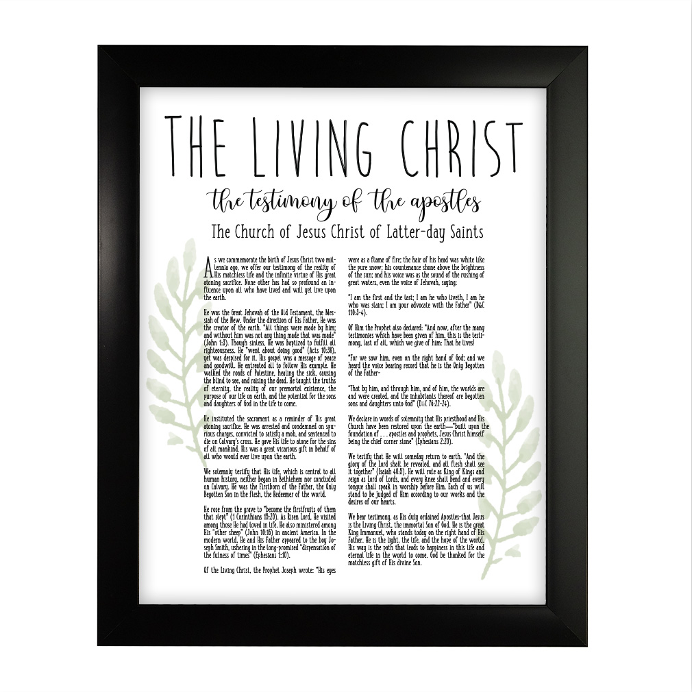 Laurel Living Christ Proclamation - Framed/Unframed - LDP-ART-PRO-LC-LRL