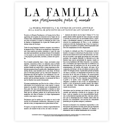 Classic Family Proclamation - Spanish Framed/Unframed