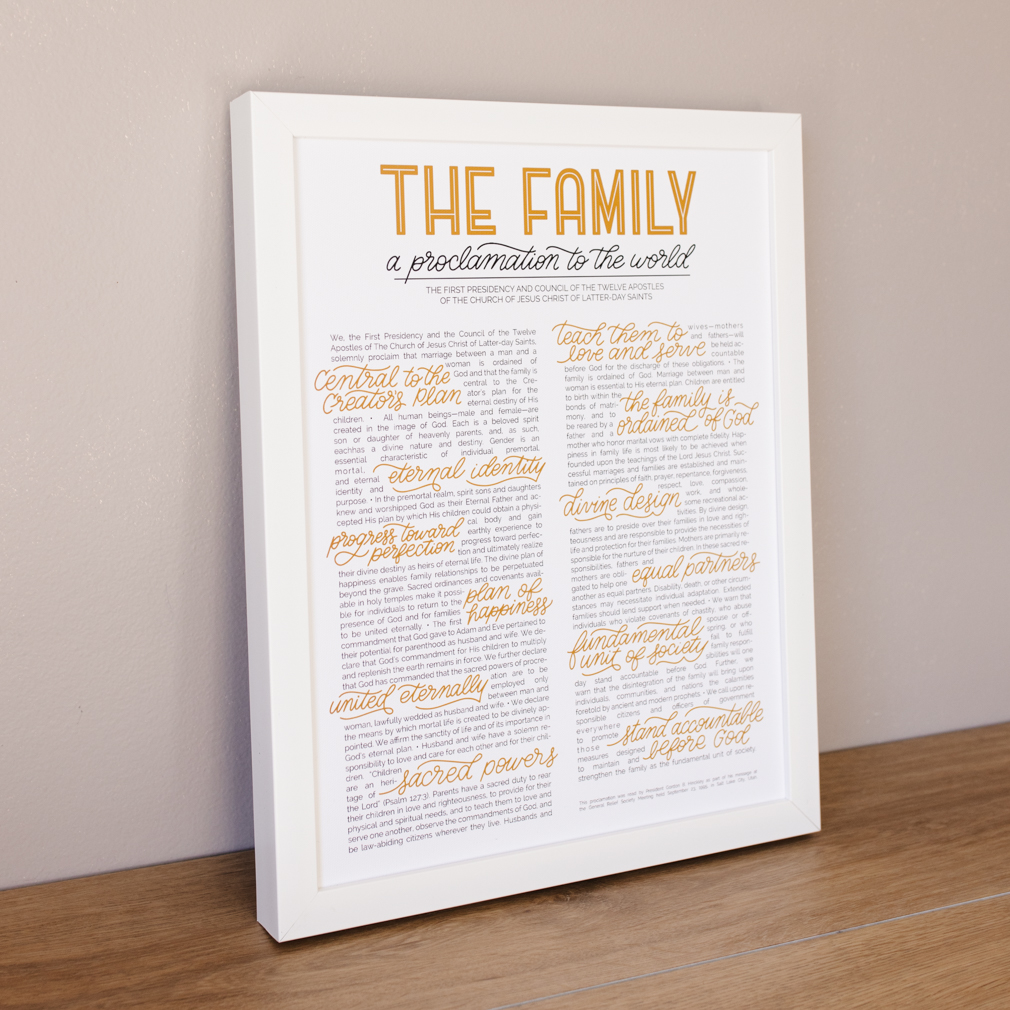 Hand-Lettered Proclamation Set - Framed/Unframed - LDP-ART-PRO-SET-HL