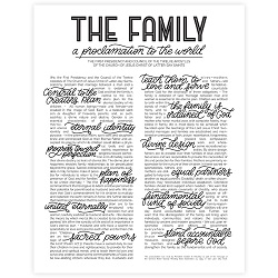 Hand-Lettered Family Proclamation - Framed/Unframed