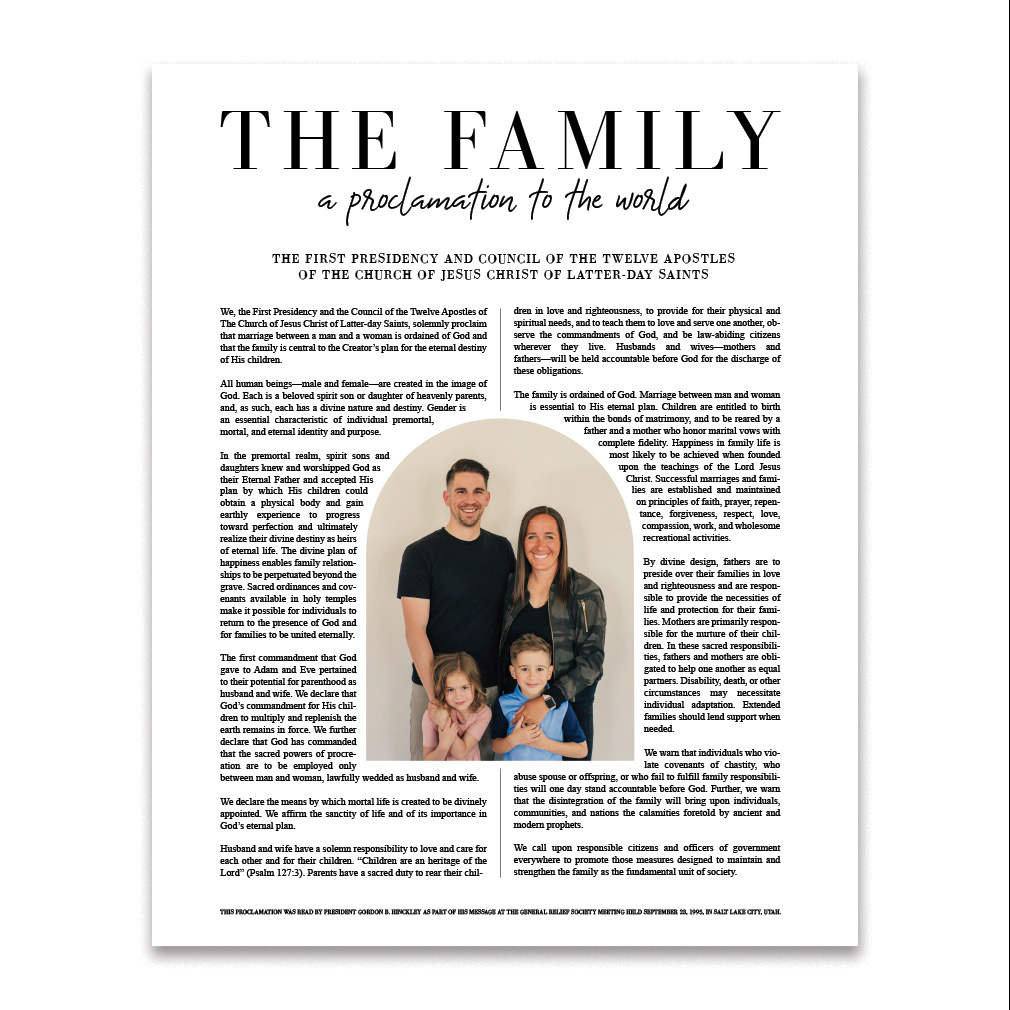 Photo Family Proclamation - Framed/Unframed - LDP-ART-PRO-FML-PHT