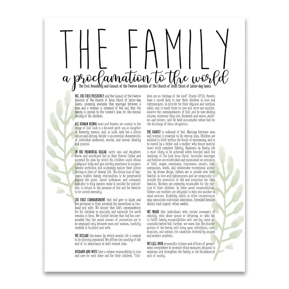 Laurel Family Proclamation - Framed/Unframed - LDP-ART-PRO-FML-LRL