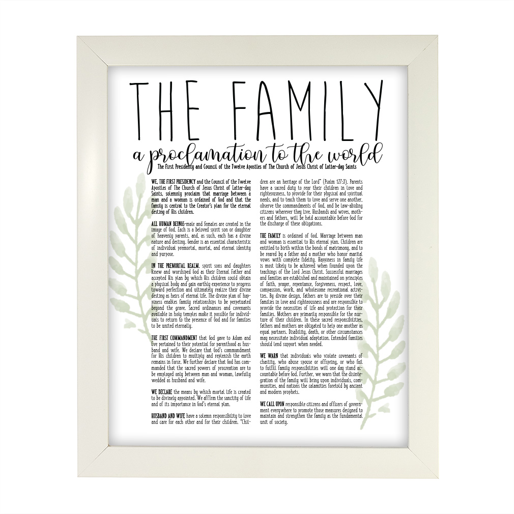 Laurel Family Proclamation - Framed/Unframed - LDP-ART-PRO-FML-LRL