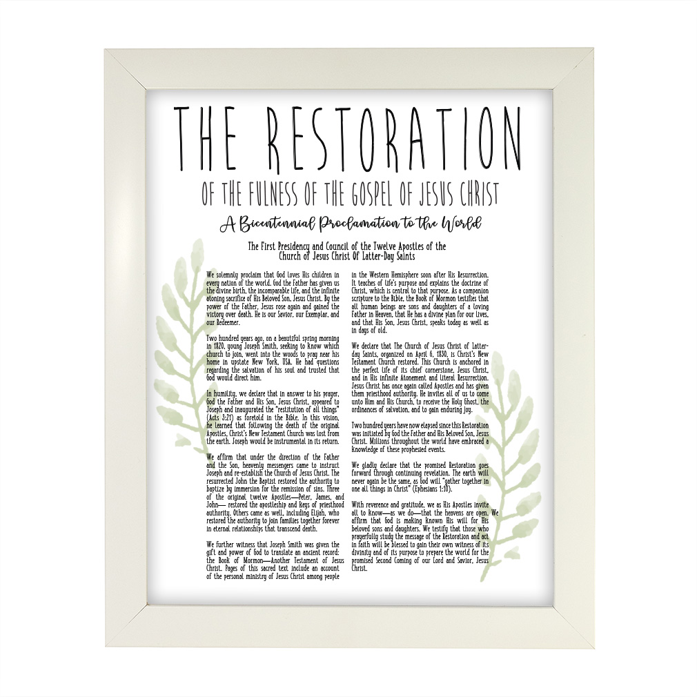 Laurel Restoration Proclamation - Framed/Unframed - LDP-ART-PRO-RES-LRL